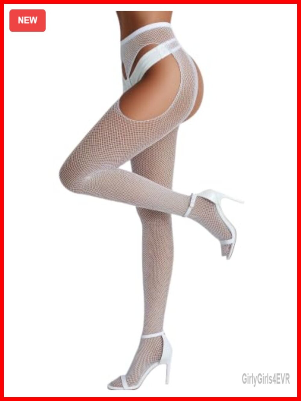 Rhinestone Fishnet Tights High Waist Sparkly Stockings Nylon Blend One Size